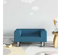 vidaXL Divano per Bambini Blu 50x40x26,5 cm in Velluto
