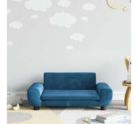 vidaXL Divano per Bambini Blu 70x45x33 cm in Velluto