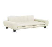 vidaXL Divano per Bambini Crema 100x54x33 cm in Velluto, Mini Divano, Sofa per Bambini, Poltrona per Divano per Bambini, Divano per Sala Giochi