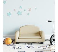 vidaXL Divano per Bambini Crema 50x40x30 cm in Tessuto