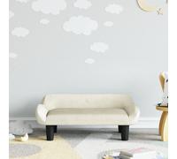 vidaXL Divano per Bambini Crema 70x40x24 cm in Velluto