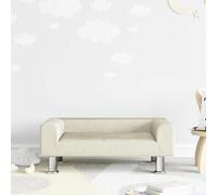 vidaXL Divano per Bambini Crema 70x45x26,5 cm in Velluto