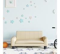 vidaXL Divano per Bambini Crema 70x45x30 cm in Tessuto