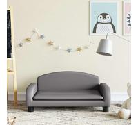 vidaXL Divano per Bambini Grigio 70x45x30 cm in Similpelle