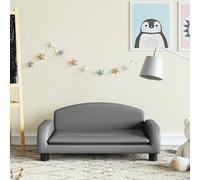 vidaXL Divano per Bambini Grigio 70x45x30 cm in Similpelle