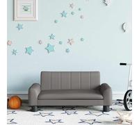 vidaXL Divano per Bambini Grigio 70x45x30 cm in Similpelle