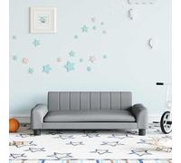 vidaXL Divano per Bambini Grigio 90x53x30 cm in Tessuto, Mini Divano, Sofa per Bambini, Poltrona per Divano per Bambini, Divano per Sala Giochi