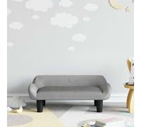 vidaXL Divano per Bambini Grigio Chiaro 70x40x24 cm in Velluto