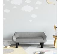 vidaXL Divano per Bambini Grigio Chiaro 70x40x24 cm in Velluto