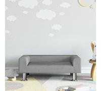 vidaXL Divano per Bambini Grigio Chiaro 70x45x26,5 cm in Velluto