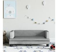 vidaXL Divano per Bambini Grigio Chiaro 80x45x30 cm in Velluto