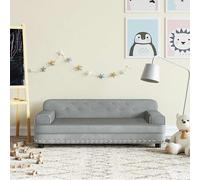 vidaXL Divano per Bambini Grigio Chiaro 90x53x30 cm in Velluto