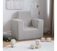 vidaXL Divano per Bambini Grigio Chiaro in Morbido Peluche
