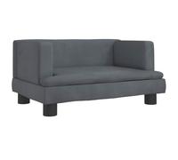 vidaXL Divano per Bambini Grigio Scuro 60x40x30 cm in Velluto
