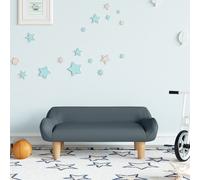 vidaXL Divano per Bambini Grigio Scuro 70x40x24 cm in Tessuto