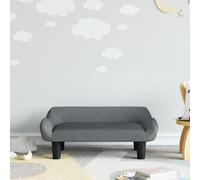 vidaXL Divano per Bambini Grigio Scuro 70x40x24 cm in Velluto