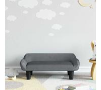 vidaXL Divano per Bambini Grigio Scuro 70x40x24 cm in Velluto
