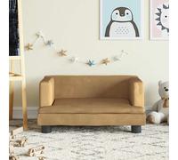 vidaXL Divano per Bambini Marrone 60x40x30 cm in Velluto