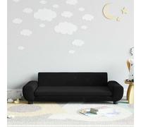 vidaXL Divano per Bambini Nero 100x54x33 cm in Velluto