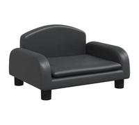 vidaXL Divano per Bambini Nero 50x40x30 cm in Similpelle