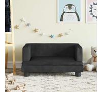 vidaXL Divano per Bambini Nero 60x40x30 cm in Velluto