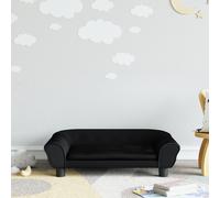 vidaXL Divano per Bambini Nero 70x45x26 cm in Velluto