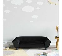 vidaXL Divano per Bambini Nero 70x45x26 cm in Velluto