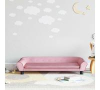 vidaXL Divano per Bambini Rosa 100x50x26 cm in Velluto