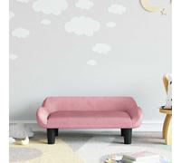 vidaXL Divano per Bambini Rosa 70x40x24 cm in Velluto