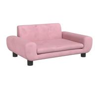vidaXL Divano per Bambini Rosa 70x45x33 cm in Velluto