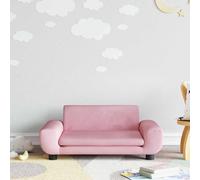 vidaXL Divano per bambini in velluto Rosa 70×45×33 cm