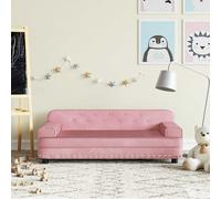 vidaXL Divano per Bambini Rosa 90x53x30 cm in Velluto
