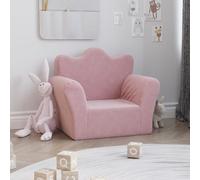 vidaXL Divano per Bambini Rosa in Morbido Peluche