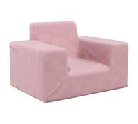 vidaXL Divano per Bambini Rosa in Morbido Peluche, Mini Divano, Poltrona per Bambini, Poltrona, Divano per Piccoli, Divano, Poltrona per Piccoli