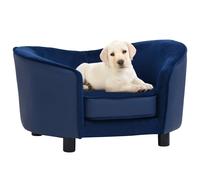 vidaXL Divano per Cani Blu 69x49x40 cm in Peluche e Similpelle