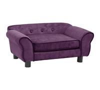 vidaXL Divano per Cani Borgogna 72x45x30 cm in Peluche
