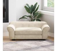 vidaXL Divano per Cani Crema 72x45x30 cm in Peluche