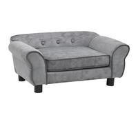 VIDAXL - Divano per Cani Grigio 72x45x30 cm in Peluche
