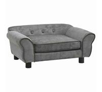 vidaXL Divano per Cani Grigio Scuro 72x45x30 cm in Peluche