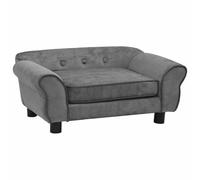 vidaXL Divano per Cani Grigio Scuro 72x45x30 cm in Peluche