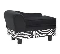 vidaXL Divano per Cani Nero 57x34x36 cm in Peluche