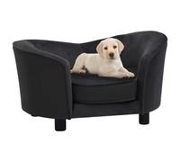 vidaXL Divano per Cani Nero 69x49x40 cm in Peluche e Similpelle