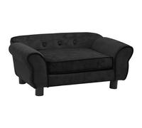 VIDAXL - Divano per Cani Nero 72x45x30 cm in Peluche
