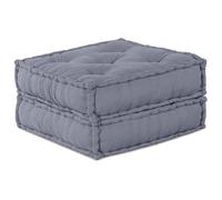 vidaXL Divano pouffe modulare a 2 posti in tessuto grigio