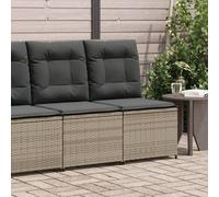vidaXL Divano Reclinabile da Giardino con Cuscini Grigio in Polyrattan