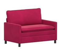 vidaXL Divano Rosso Vino 126 x 81 x 87,5 cm Velluto