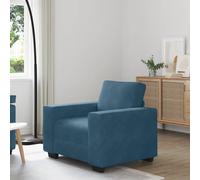 vidaXL Divano Sedia Blu 100x77x82 cm Velluto