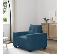 vidaXL Divano Sedia Blu 100x78x80 cm Velluto