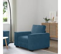 vidaXL Divano Blu 60 cm in Velluto, Poltrona Singola, Sedia Accento Relax a Sdraio, TV, Divano a Un Posto