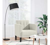 vidaXL Divano Sedia con Braccioli Crema 53 cm in Velluto